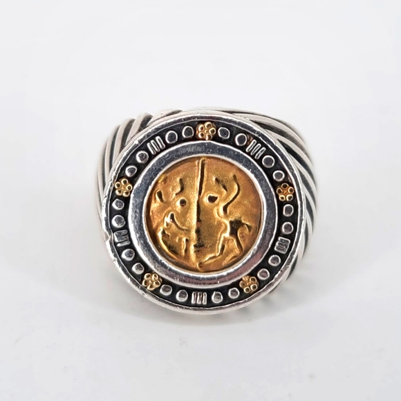 Tagliamonte 14kt/925 Roman Ring Sz. 7 - Picture 1 of 7
